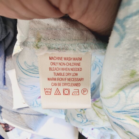 Tommy Bahama Girls Button Down Shirt Collar Floral Print M/8-10 Linen Blend - Picture 13 of 13